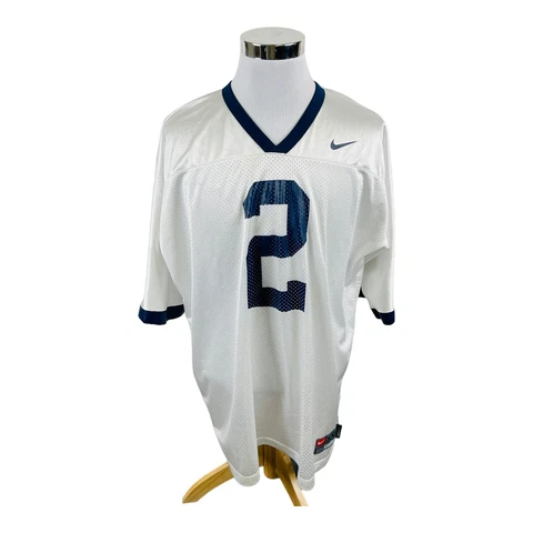 Vintage Nike Team Penn State Nittany Lions #2 White Football Jersey Men's 2XL Cover