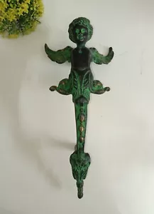 Brass Baby Door Pull Set Handmade Angel Girl With Wings Door Handle Mk042 - Picture 1 of 12