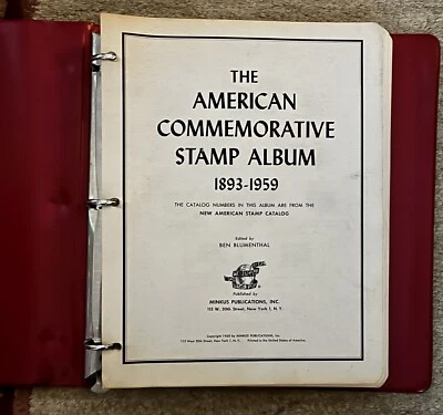 The American Commemorative Stamp Album 1893-1959 300+ Stamps Minkus Catalog - Image 1 of 4