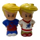 Fisher-Price Little People Set of 2 Blonde Hair Twin Soccer Player Boys