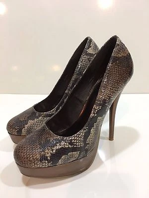 Charlotte Russe Snakeskin Print Women's Stiletto Pumps Shoes Size 8 M - Image 1 of 4