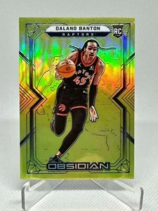Dalano Banton 2021-22 Panini Obsidian Gold Flood/10 Rookie #177 Trailblazers - Imagen 1 de 2
