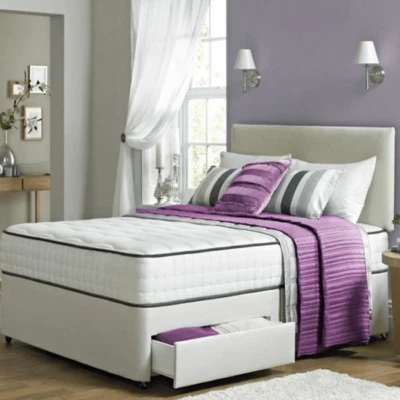 ORTHOPAEDIC DIVAN SET MEMORY MATTRESS & HEADBOARD 3FT, 4FT6 DOUBLE 5FT KING