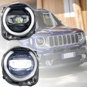 Car LED Headlights DRL Running lights Headlamp For Jeep Renegade 2014-2021 - Foto 1 di 9