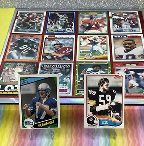1979-1989 Vintage Football Lot - Rookies and Stars - Krieg Ham Lott Elway Thomas - Bild 1 von 16