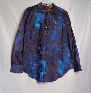 Robert Graham Shirt Mens 1XLT Limited Edition Cosmic Garden Glass Buttons - Picture 1 of 12