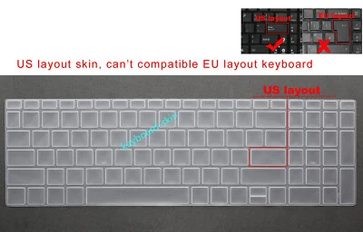 US Keyboard Skin Cover for HP 17-cn** 17-cp*** 15-eg** 15-eh** 15t-er** 15-er** - Image 1 of 4