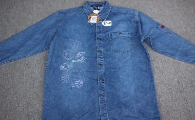 NBA MEN'S HEAVY DUTY JEAN SHIRT JACKET  SIZE - 2XL. TAG NO. 91W - Image 1 of 4