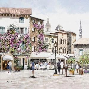 Richard Macneil - Sunshine Square - Canvas Print Wall Art - 3 sizes - Picture 1 of 2
