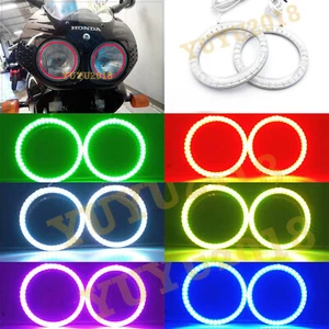 for Honda CBR 900RR 92-99 headlight RGB halo ring Demon angel eye bluetooth DRL - Foto 1 di 18