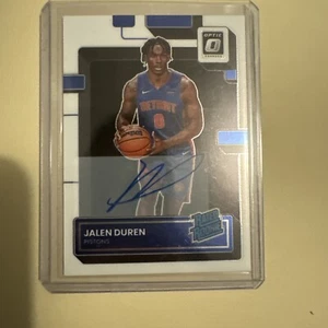 Tarjeta automática de novato Donruss Optic Jalen Duren con clasificación  - Imagen 1 de 9