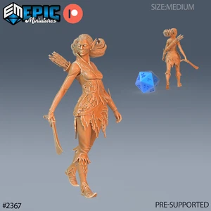 6K Resin 32mm Epic Miniatures Fey Elf Autumn Sword (Medium) for D&D, Role-Play - Picture 1 of 1