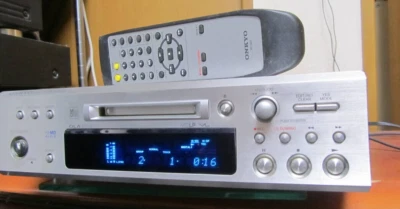 ONKYO MD-133 Hi-MD Mini Disc Recorder Silver High Speed MDLP 13 W Japan - Image 1 of 3