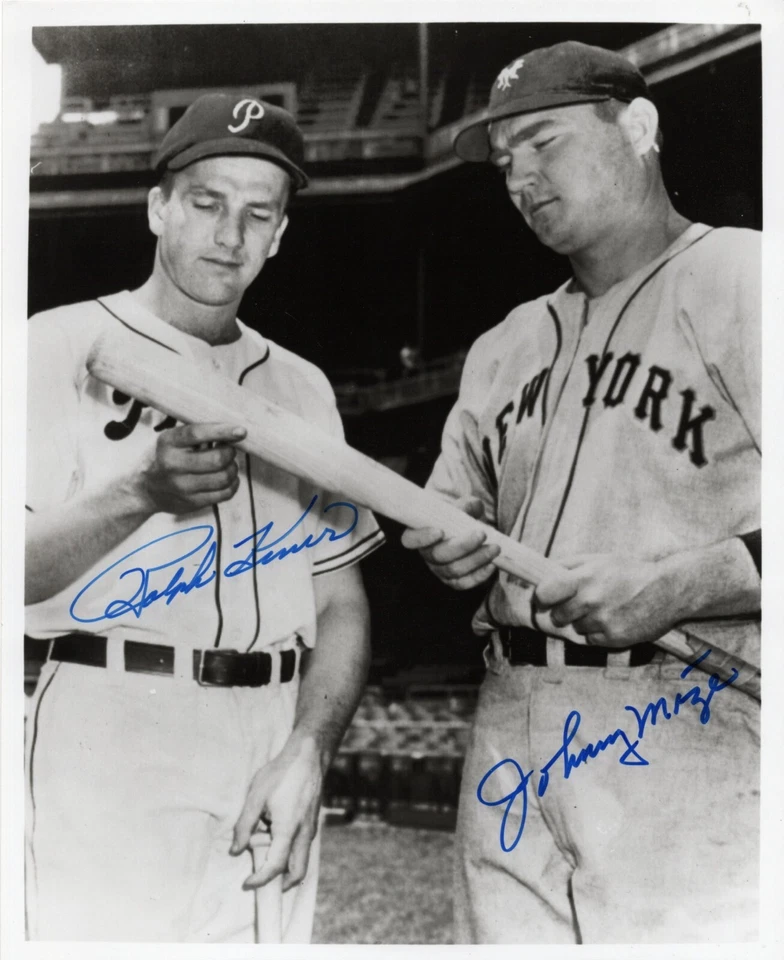 Foto 8x10 firmada por Ralph Kiner y Johnny Mize - Leyendas del Salón de la Fama Foto 1 de 1
