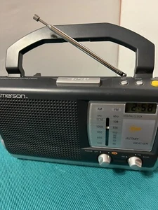 Emerson Portable AM/FM Weather Band Clock Radio Model RP6251 - Picture 1 of 9