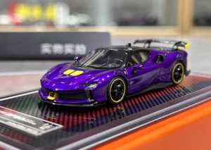 Coche de resina fundido a presión modelo deportivo Stradale modelo deportivo de carreras ED U2 1:64 púrpura SF90XX - Imagen 1 de 10