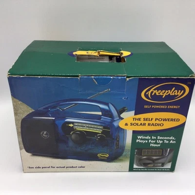 VTG Freeplay SELF POWERED & SOLAR RADIO AM/FM Wind Crank Up FPR2 Clear NOB - Image 1 of 4