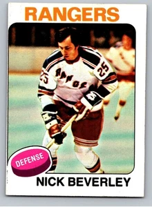 1975-76 Topps Hockey Set-Break #279 Nick Beverley Rangers *WSC* - Imagen 1 de 2