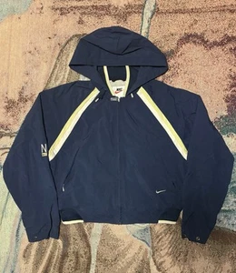 Vintage 90s Nike Windbreaker Boys Size Small (4-6) Full Sip Hooded Jacket - Picture 1 of 7