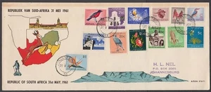 SOUTH AFRICA 1961 DECIMAL DEFIN SET (x13) ILLUSTRATED FDC (ID:677/R66327) - Picture 1 of 1