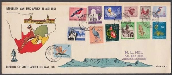 SOUTH AFRICA 1961 DECIMAL DEFIN SET (x13) ILLUSTRATED FDC (ID:677/R66327) - Image 1 of 1