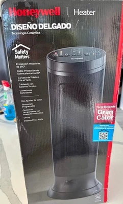 Calentador Portátil de Cerámica Honeywell Slim, Eficiente Energéticamente, Negro, HCE317B  Foto 1 de 4