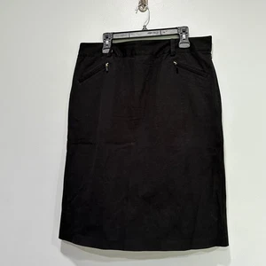 LAUREN Ralph Lauren Black Skirt Womens Size 14 Career Business Casual - Picture 1 of 8