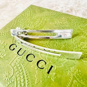 GUCCI Orecchini Ritaglio Placca Argento AG925 Accessorio Donna Autentico - Foto 1 di 24