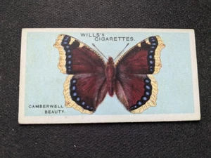 1927 Wills British Butterflies Card # 16 Camberwell Beauty (VG/EX) - Picture 1 of 3