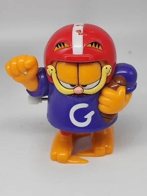 Garfield Wind Up Toy Figure 1999 football WORKING vtg collectible cat - Image 1 of 4