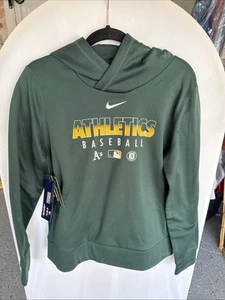 Felpa con cappuccio Oakland As Athletics ragazzo verde medio MLB baseball - Foto 1 di 1