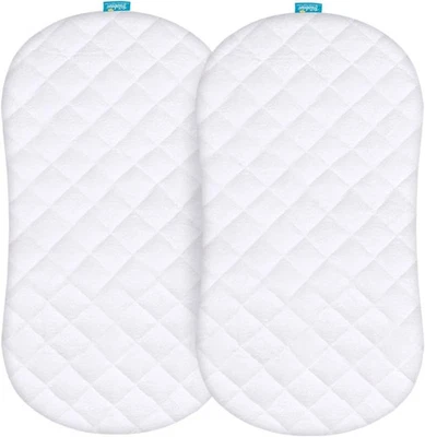 Bassinet Mattress Pad Cover for Halo BassiNest Swivel Sleeper Waterproof 2 Pack - Image 1 of 4