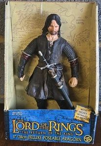 Toy Biz Action Figures - LOTR ROTK - 11" Deluxe Poseable Aragorn - NEW - Picture 1 of 3