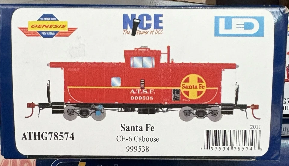 Athearn Genesis  HO  -  Santa Fe CE11 Caboose  #999798  - DCC Sound - ATHG78378 - Image 1 of 1