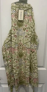 William Morris & Co Kitchen Apron Hyacinth Floral cotton greens pink - Picture 1 of 3
