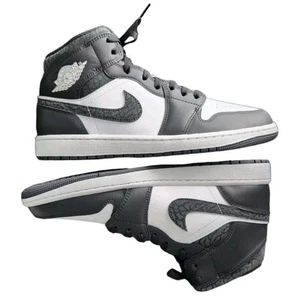 Nike Air Jordan 1 Mid Black White Basic Sneakers Men's 10 - Picture 1 of 9