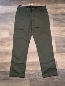J Crew Hose Herren 34 x 32 L grün The Sutton schmale Passform Chinohose Erwachsene neu mit Etikett - Bild 1 von 16