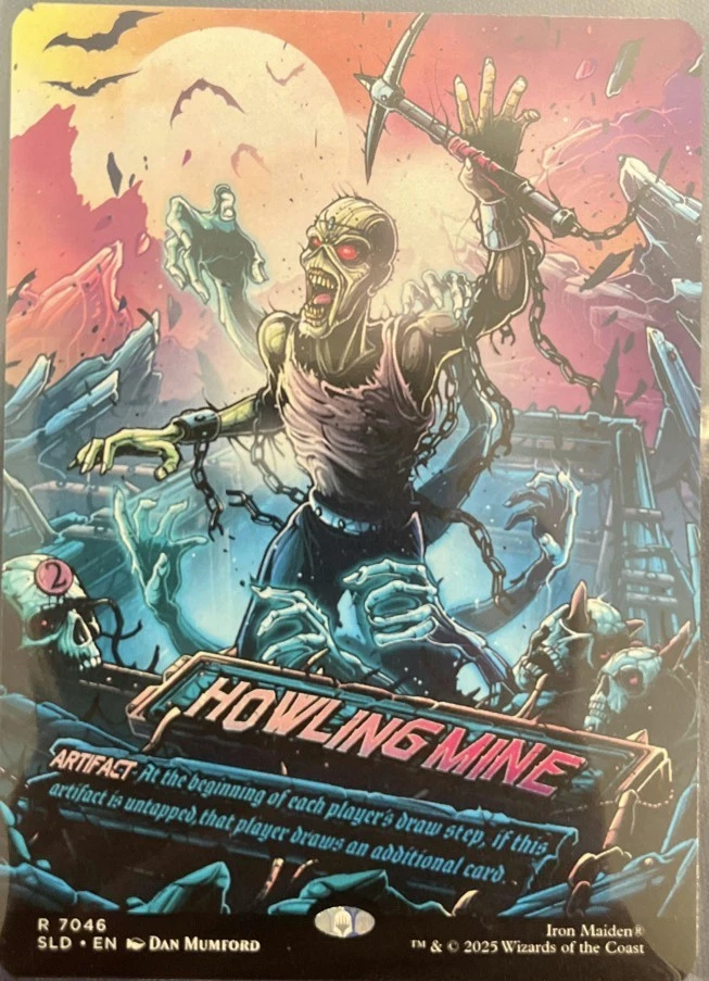 NM MTG RAINBOW FOIL HOWLING MINE BONUS SECRET LAIR IRON MAIDEN EDDIE UNCHAINED - Image 1 of 1