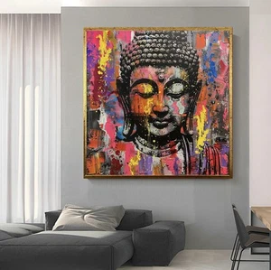 Canvas Wall art Print Vibrant Buddha Butterfly Print Wall decoration Wall Art - Picture 1 of 6