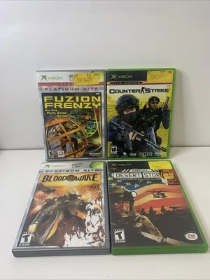 Original Xbox (4) Video Game Lot! Blood Wake Counter Strike Fuzion Frenzy - Image 1 of 4