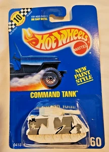Hot Wheels 1990 Army Action Command Tank Camouflage  On Blue Speed Points Card  - Picture 1 of 8