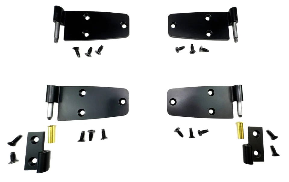 4 bisagras de puerta completa ea y soportes inferiores para Jeep CJ y Wrangler YJ de 1976 a 1993 Foto 1 de 4