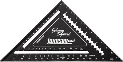 Johnson Level & Tool 1904-1200 Johnny Square Profesional Fácil de Leer Aluminio Foto 1 de 4