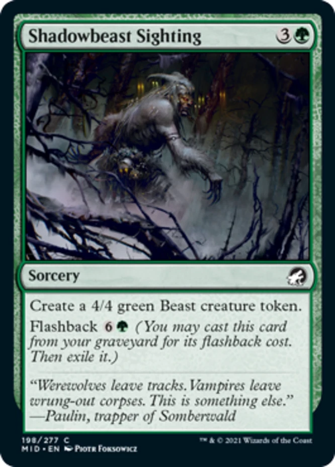 x1 Shadowbeast Sighting - Innistrad: Midnight Hunt - NM - MTG - Image 1 of 1