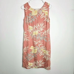 Tommy Bahama Sheath Dress Size 6 Lined Sleeveless 100% Silk Tropical Floral - Picture 1 of 8