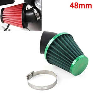Green 48mm Air Intake Filter Cleaner Rubber Bend Inlet Stainless Steel Mesh - Picture 1 of 8