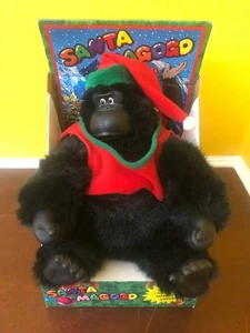 Peluche de gorila de Navidad cantando cantando bailando animado de Santa Magogo de colección - Imagen 1 de 10