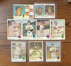 1973 TOPPS TWINS LOT (9) HOF, HARMON KILLEBREW, ROD CAREW, BERT BLYLEVEN, OLIVA - Picture 1 of 2