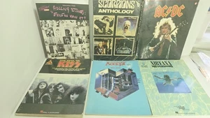 Vintage Music Guitar Books Lot Of 6 Good Condition Kiss Nervana Acdc Stones - Picture 1 of 7