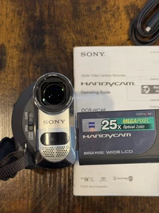 2 Sony Handycam DCR-HC48 DV Camcorder With Charger ORIGINAL PLASTIC IR COVER ON  - Picture 1 of 21